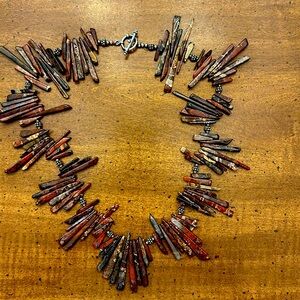 Brown stone necklace